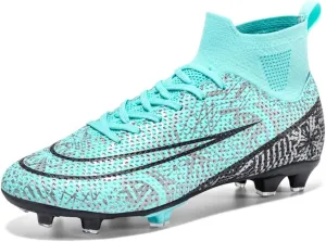 Soccer Cleats for Mens Womens, Indoor Football Cleat Shoe Unisex Youth Students Running Training Non-Slip Rugby AG FG TF Athletic for Outdoor Turf