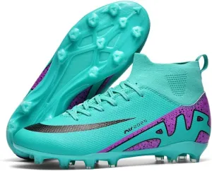 Soccer Cleats for Mens Womens, Indoor Football Cleat Shoe Unisex Youth Students Running Training Non-Slip Rugby AG FG TF Athletic for Outdoor Turf