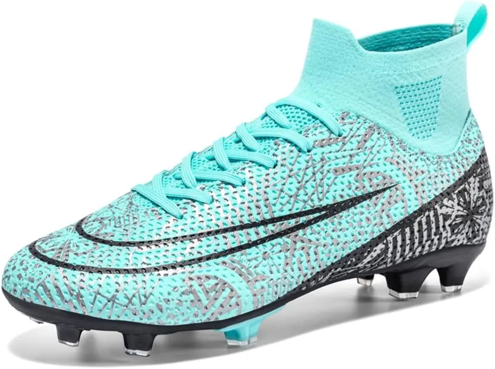 Soccer Cleats for Mens Womens, Indoor Football Cleat Shoe Unisex Youth Students Running Training Non-Slip Rugby AG FG TF Athletic for Outdoor Turf