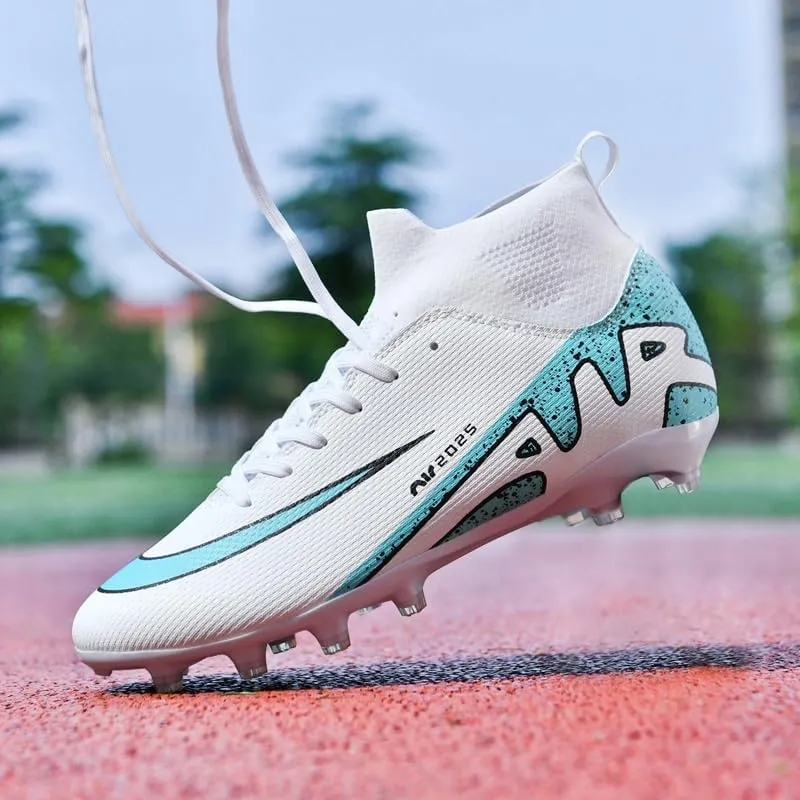 Soccer Cleats for Mens Womens, Indoor Football Cleat Shoe Unisex Youth Students Running Training Non-Slip Rugby AG FG TF Athletic for Outdoor Turf