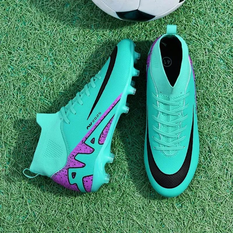 Soccer Cleats for Mens Womens, Indoor Football Cleat Shoe Unisex Youth Students Running Training Non-Slip Rugby AG FG TF Athletic for Outdoor Turf