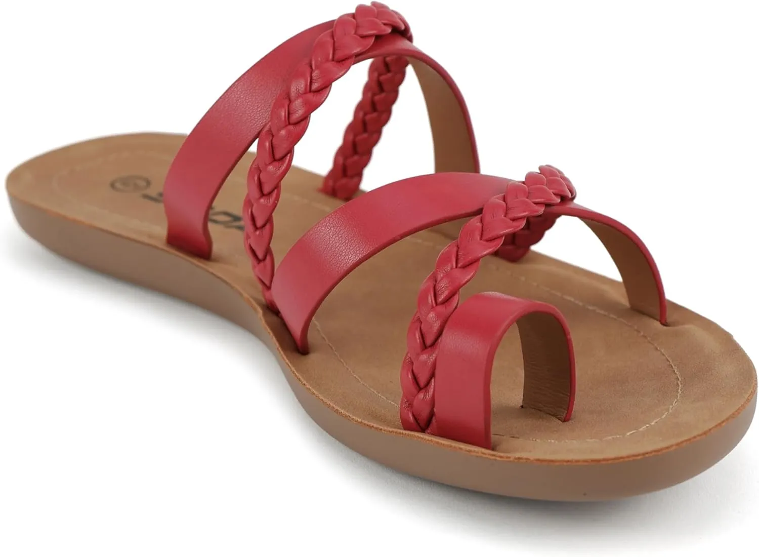 Soda ISABEL ~Women Fashion Comfortable Slip On Flat Cross bands Toe Ring Fashion Sandals