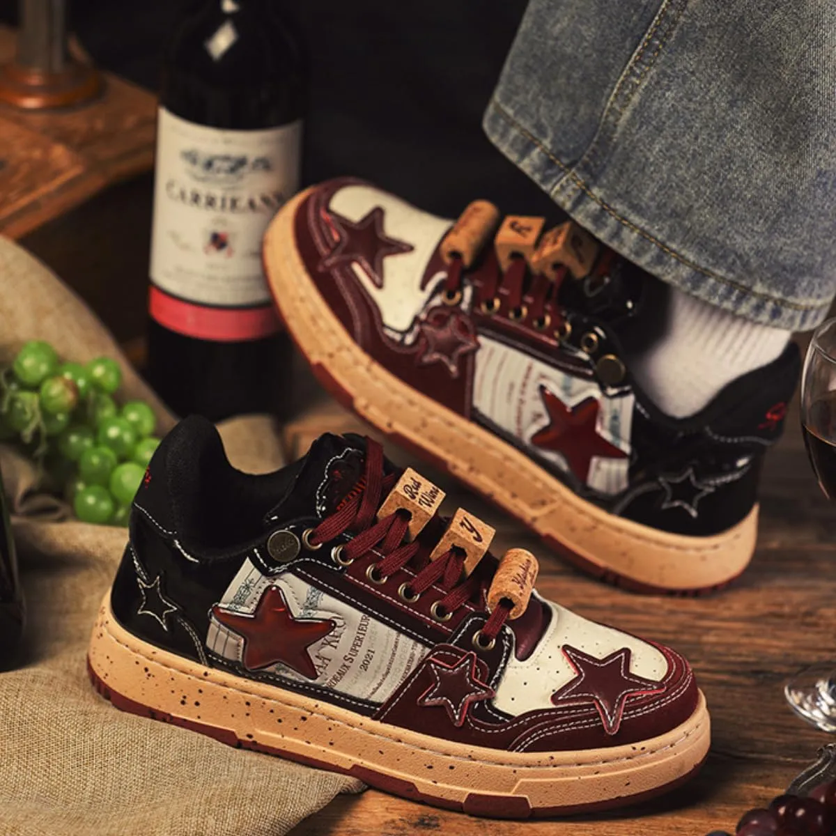 Star Pattern Skate Shoes for Women Y2K Walking Sneakers Chunky Platform Shoes Aesthetic Non Slip Streetwear Fit Well