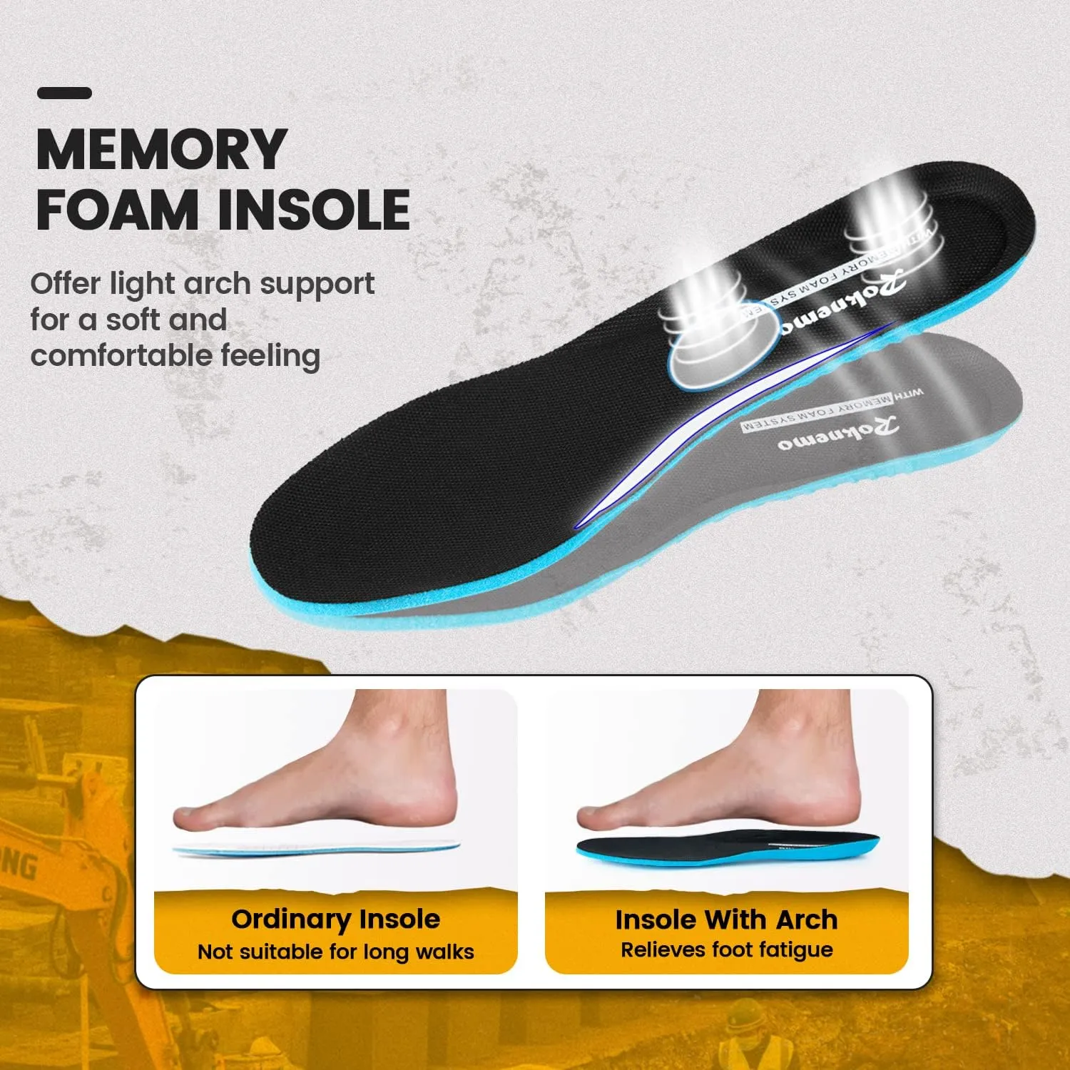 Steel Toe Shoes for Men - Indestructible Work Safety Sneakers - Breathable Lightweight Puncture Resistant Warehouse Shoes for Construction Factory