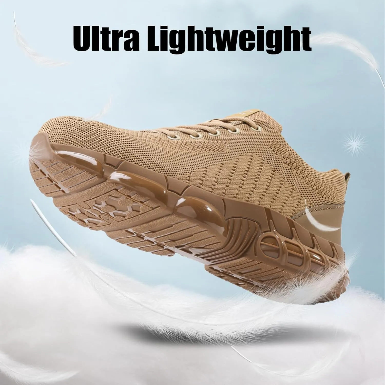 Steel Toe Shoes for Men Women Lightweight Work Shoes Indestructible Safety Sneakers Comfortable Steel Toe Sneakers Mens Work Tennis Shoe for Industrial Construction