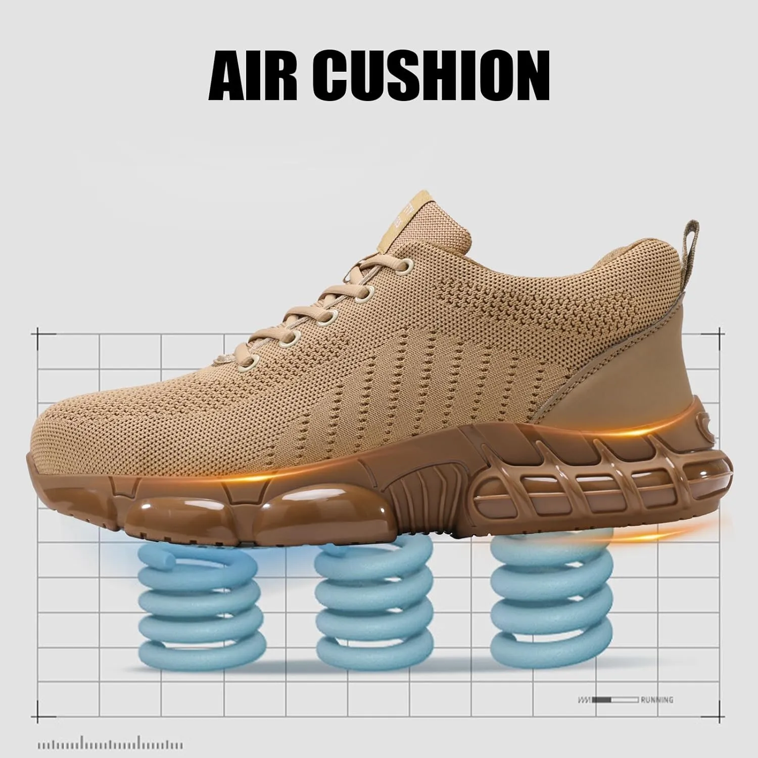Steel Toe Shoes for Men Women Lightweight Work Shoes Indestructible Safety Sneakers Comfortable Steel Toe Sneakers Mens Work Tennis Shoe for Industrial Construction