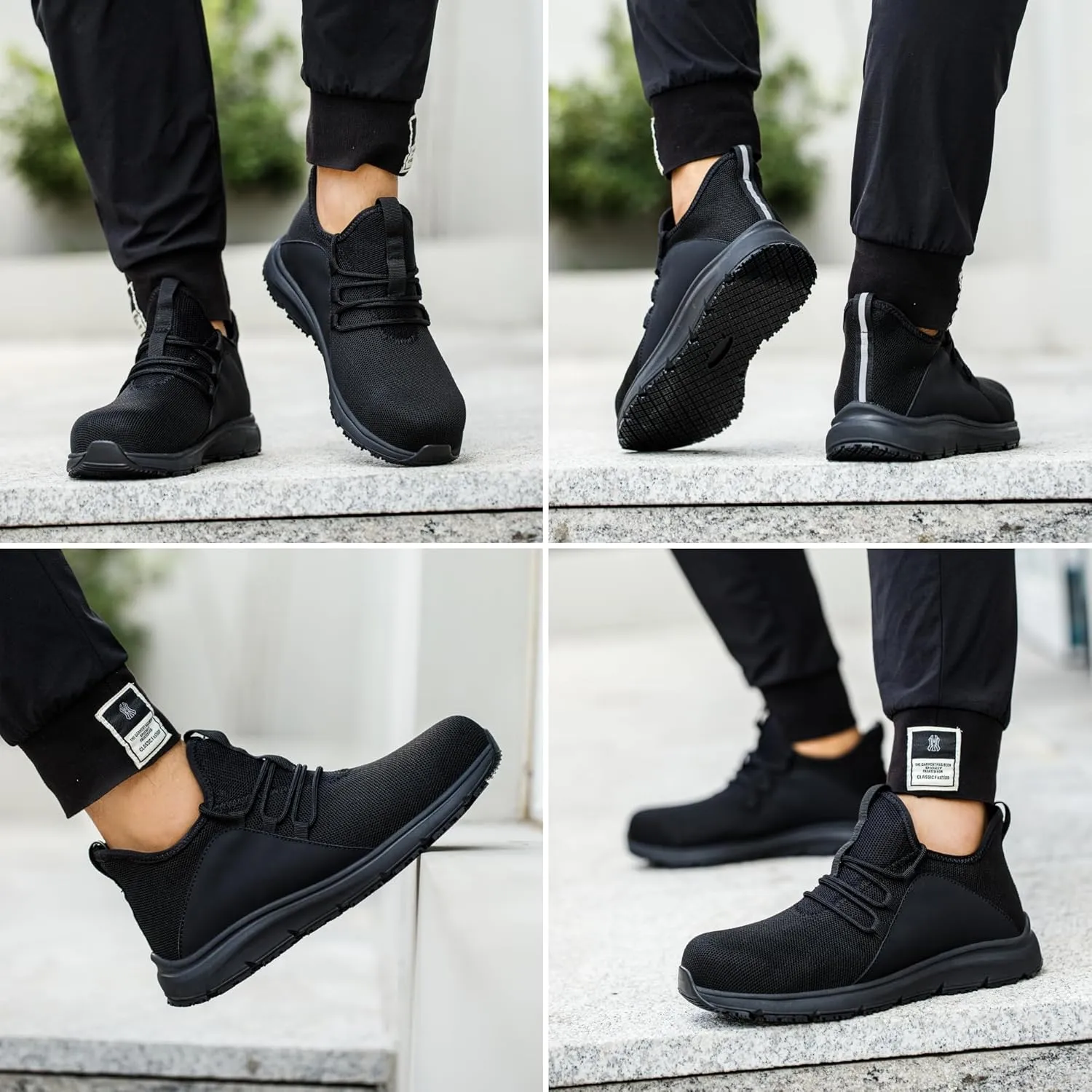 Steel Toe Shoes for Men Women丨Non Slip Waterproof Work Safety Sneakers