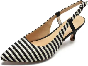 TarfiC Women's Closed Toe Wedding Low Heel Kitten Heels,Adjustable Buckle Pointed Toe Sandals Pumps High Heeled Prom Dress Shoes
