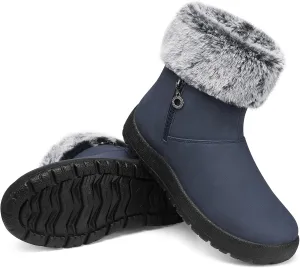 TEMOFON Winter Snow Boots for Women Blue Size 9