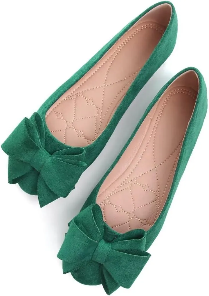 TN TANGNEST Women Fashion Bowknot Flats Comfort Pointed Toe Dress Shoes