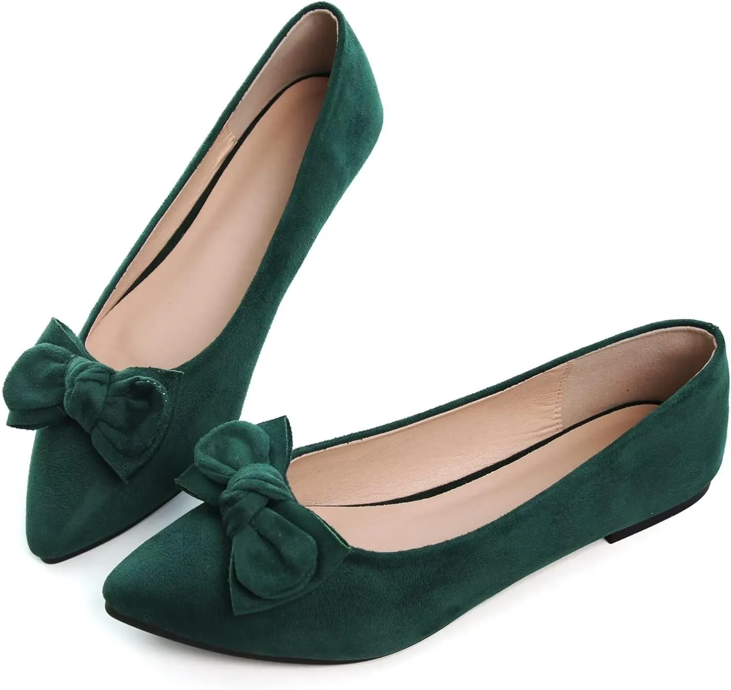 TN TANGNEST Women Fashion Bowknot Flats Comfort Pointed Toe Dress Shoes