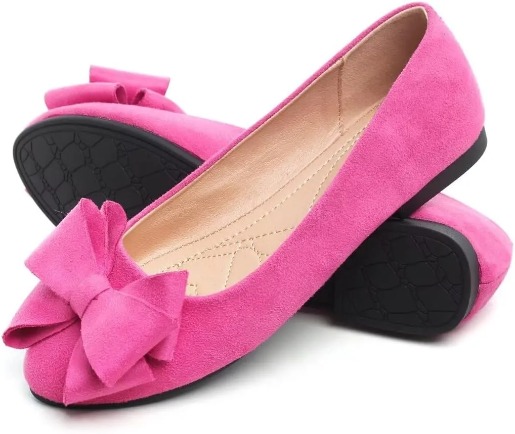 TN TANGNEST Women Fashion Bowknot Flats Comfort Pointed Toe Dress Shoes