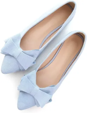 TN TANGNEST Women Fashion Bowknot Flats Comfort Pointed Toe Dress Shoes
