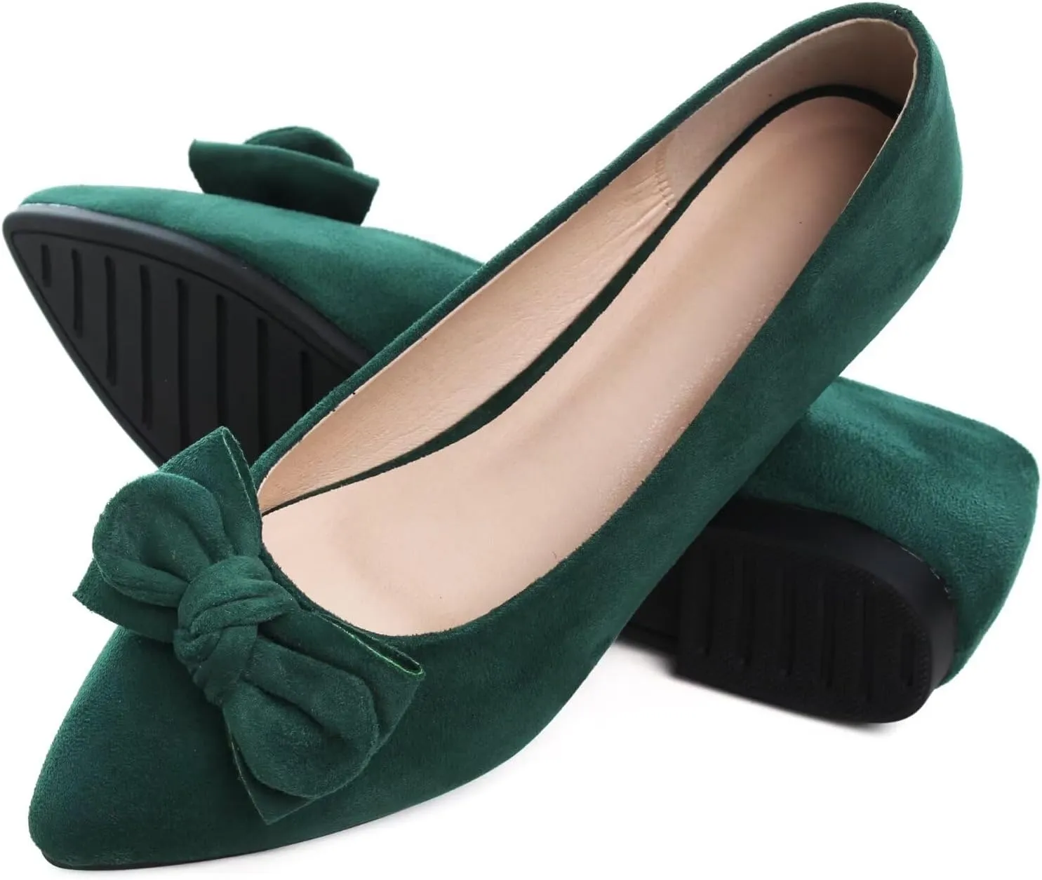 TN TANGNEST Women Fashion Bowknot Flats Comfort Pointed Toe Dress Shoes