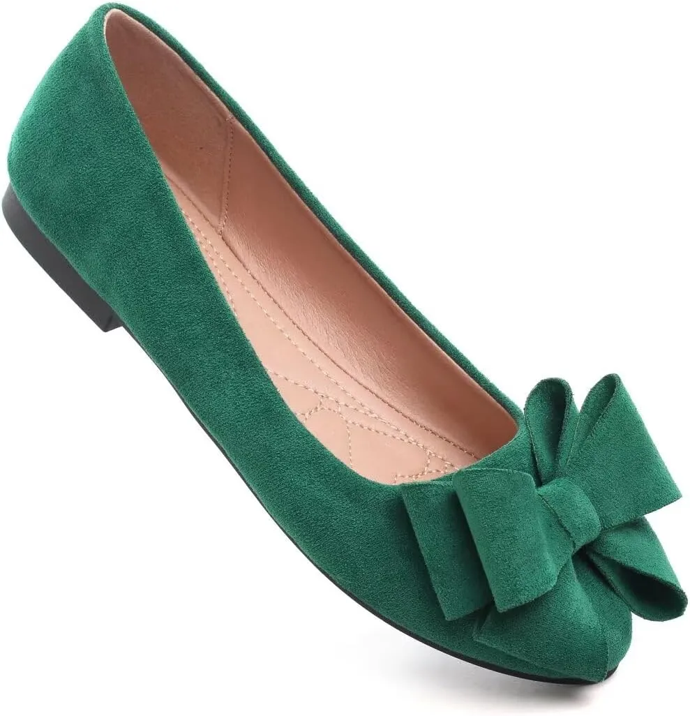 TN TANGNEST Women Fashion Bowknot Flats Comfort Pointed Toe Dress Shoes