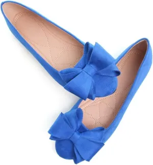 TN TANGNEST Women Fashion Bowknot Flats Comfort Pointed Toe Dress Shoes
