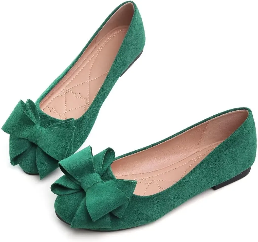 TN TANGNEST Women Fashion Bowknot Flats Comfort Pointed Toe Dress Shoes
