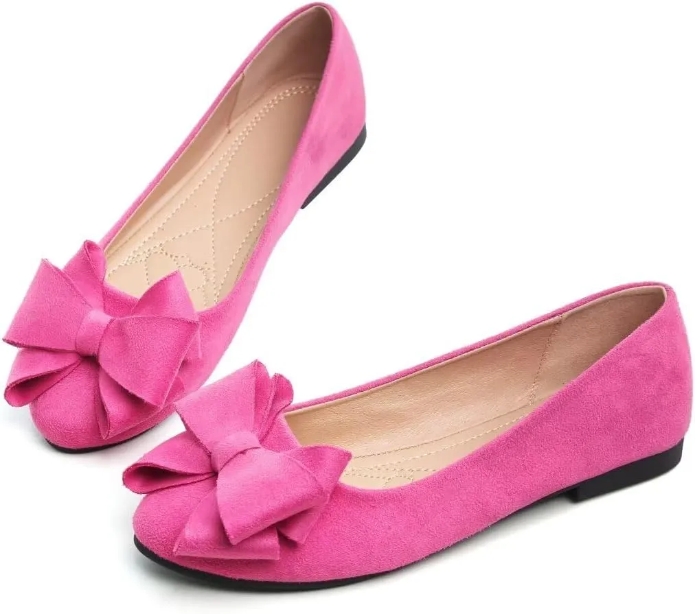 TN TANGNEST Women Fashion Bowknot Flats Comfort Pointed Toe Dress Shoes