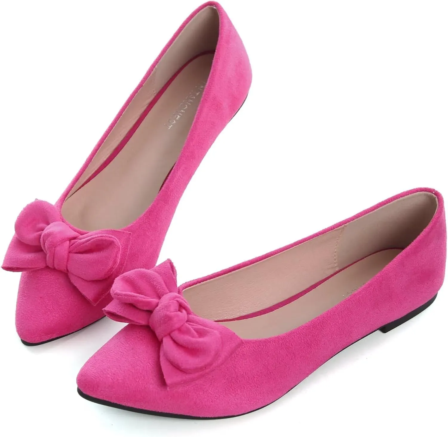 TN TANGNEST Women Fashion Bowknot Flats Comfort Pointed Toe Dress Shoes