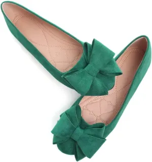 TN TANGNEST Women Fashion Bowknot Flats Comfort Pointed Toe Dress Shoes