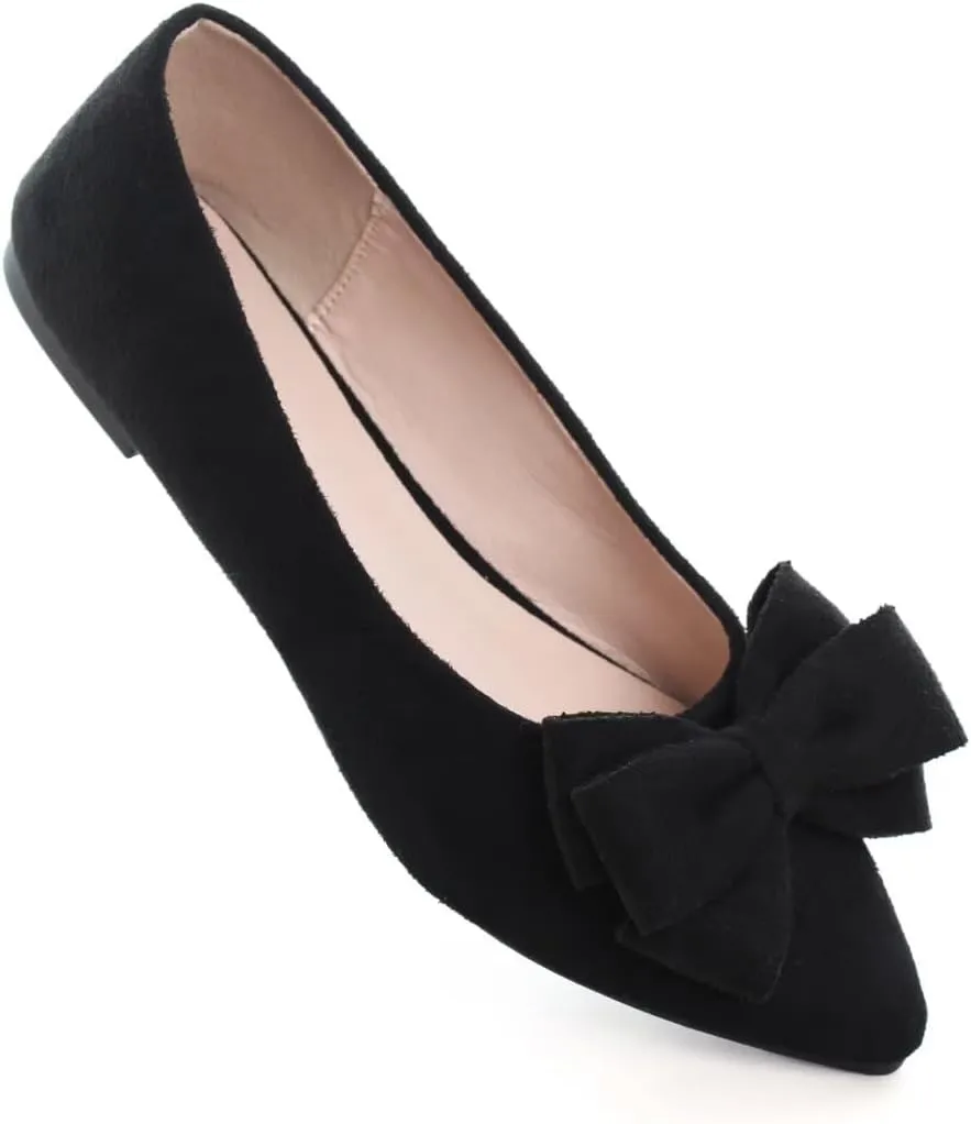 TN TANGNEST Women Fashion Bowknot Flats Comfort Pointed Toe Dress Shoes