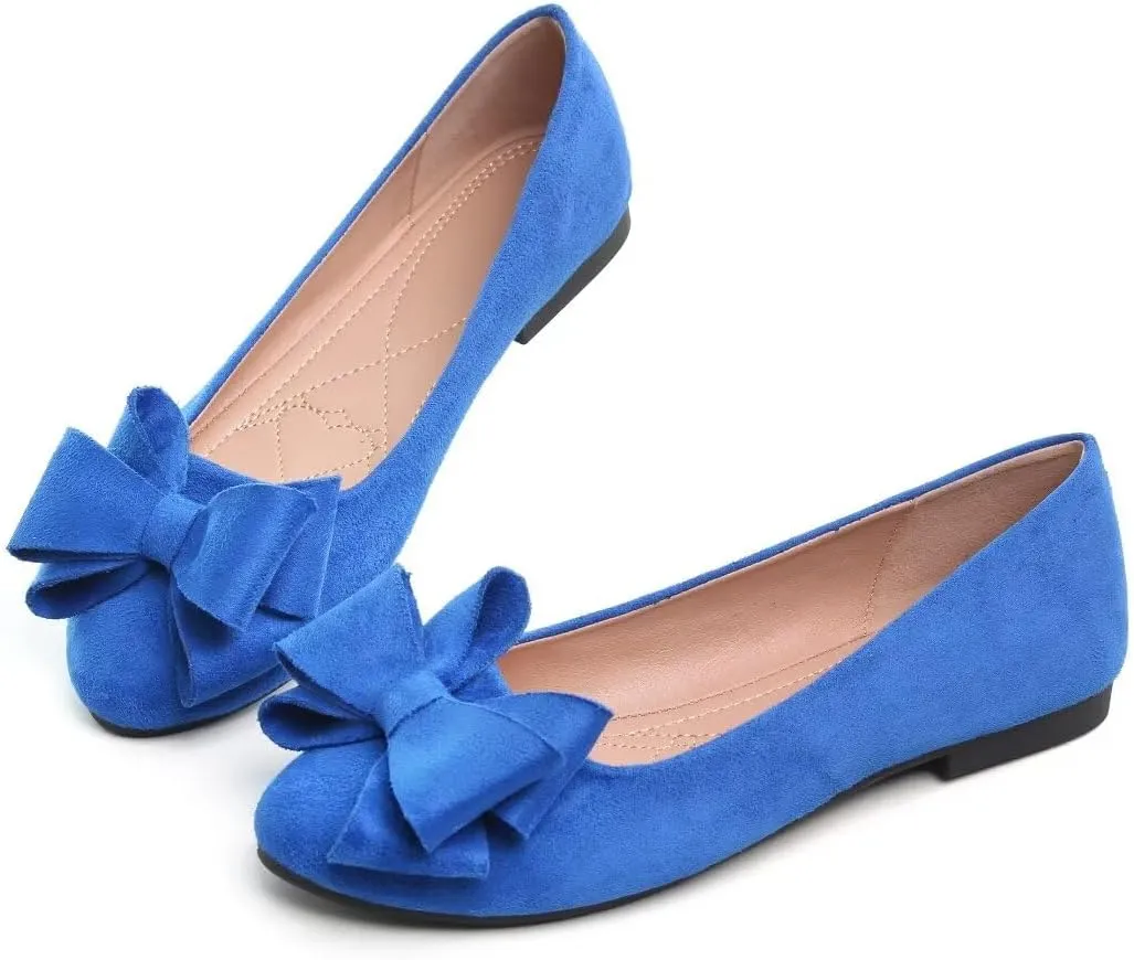 TN TANGNEST Women Fashion Bowknot Flats Comfort Pointed Toe Dress Shoes