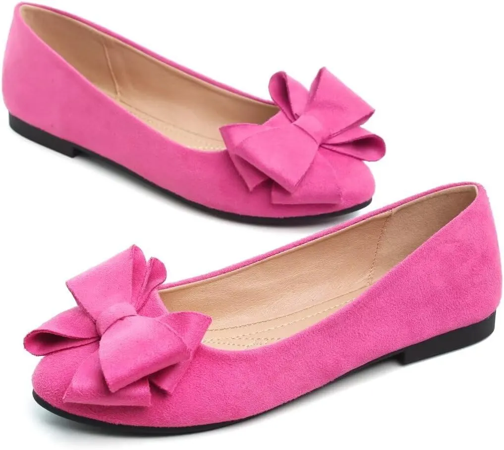 TN TANGNEST Women Fashion Bowknot Flats Comfort Pointed Toe Dress Shoes