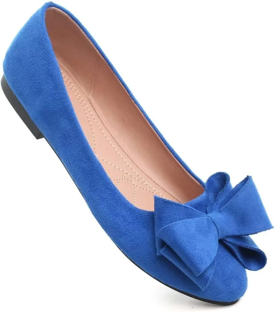 TN TANGNEST Women Fashion Bowknot Flats Comfort Pointed Toe Dress Shoes