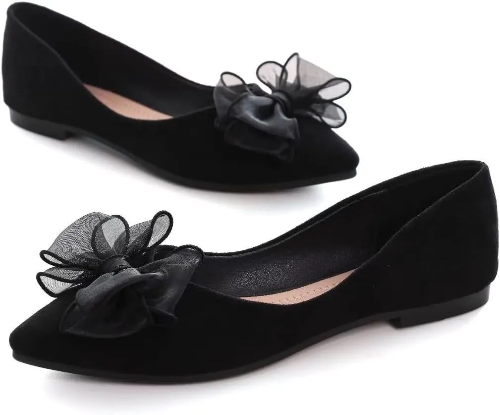 TN TANGNEST Womens Casual Flats Fashion Chain Pointed Toe Ballet Flats Rhinestone Flats Comfort Slip On Dress Shoes