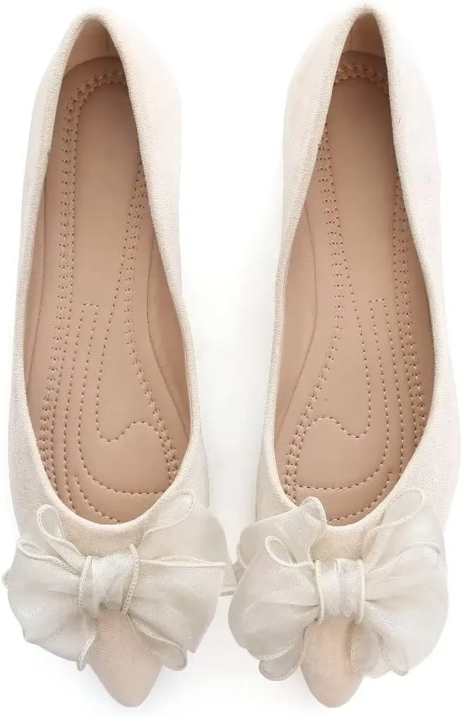 TN TANGNEST Womens Casual Flats Fashion Chain Pointed Toe Ballet Flats Rhinestone Flats Comfort Slip On Dress Shoes
