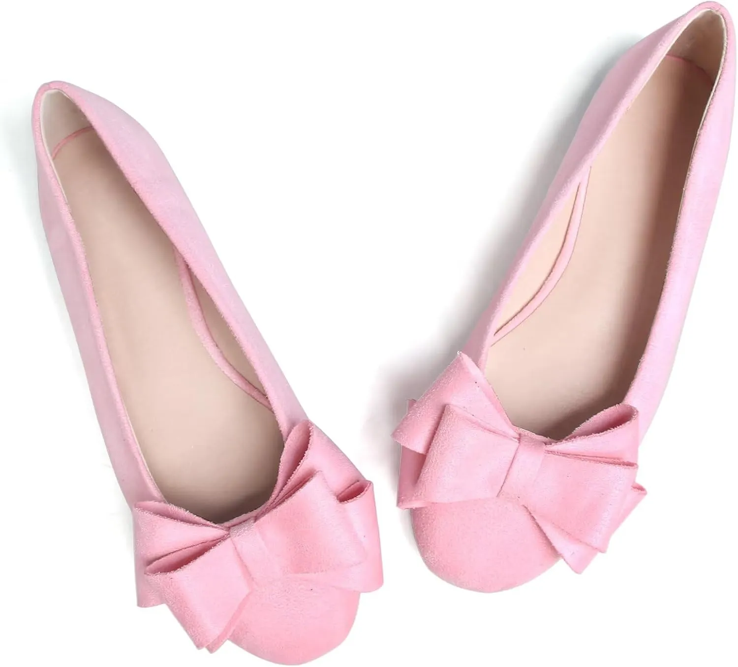 TN TANGNEST Women's Comfortable Pointed Toe Bowknot Flats Slip On Loafers Casual Flats