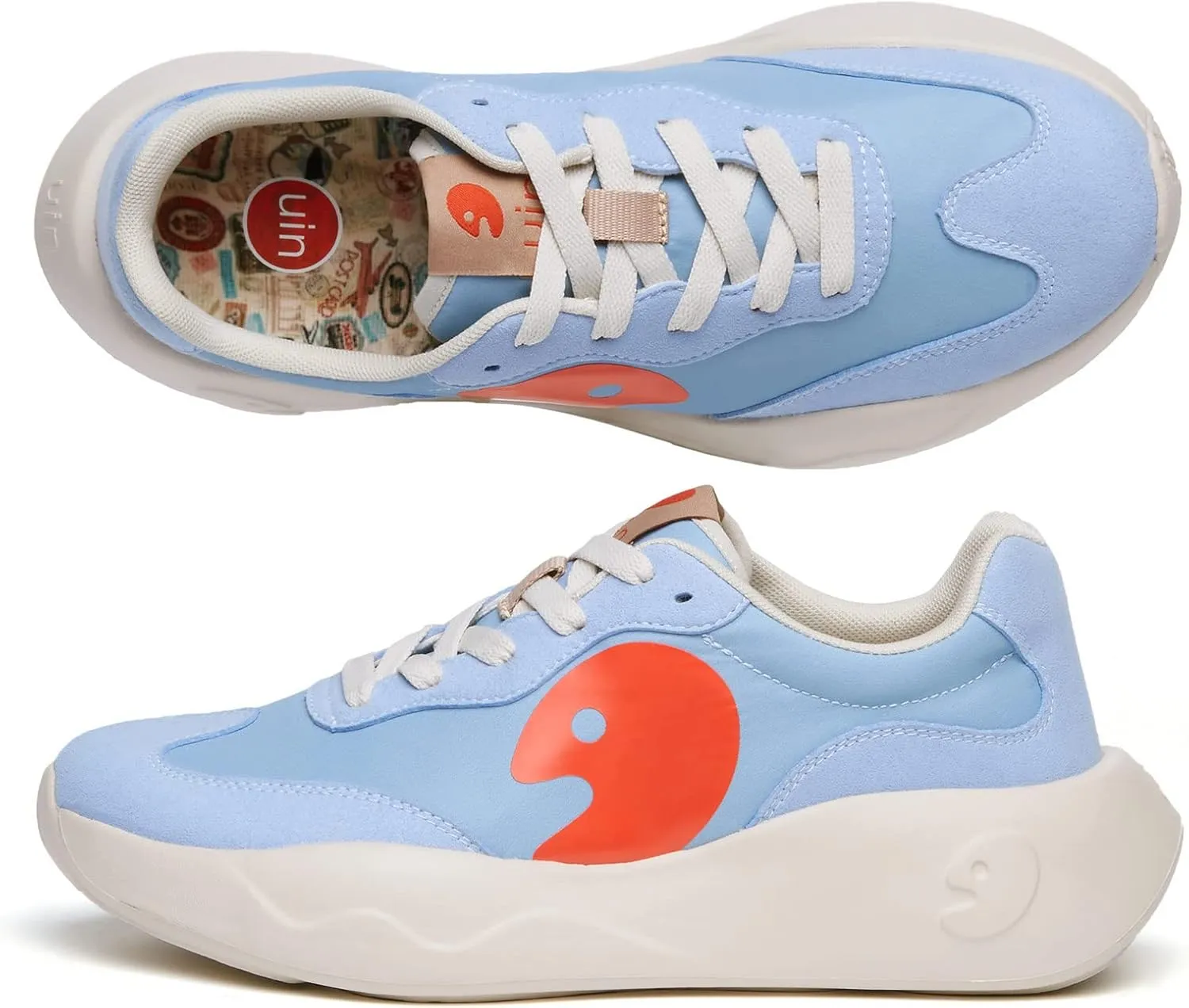 UIN Women's Retro Sneakers Lightweight Walking Casual Comfortable Art Painted Travel Shoes