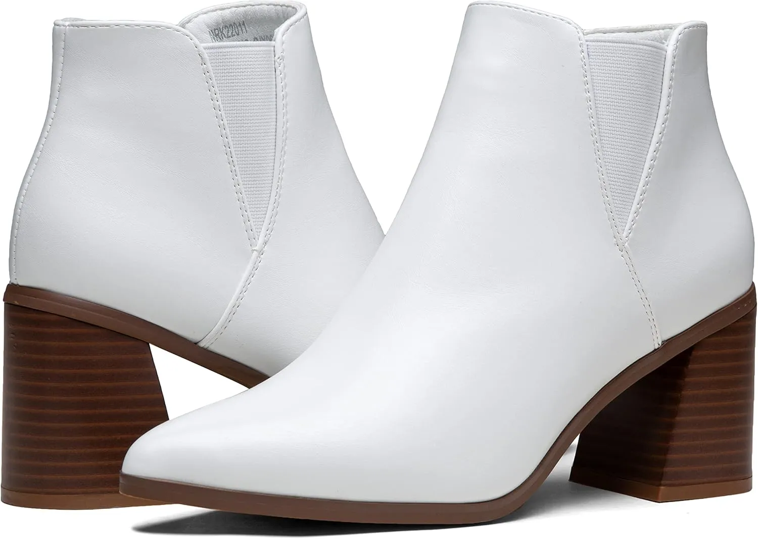 Vepose Women's 9631 Ankle Booties Pointed Toe, Block Chunky Heel Boots with Side Zipper