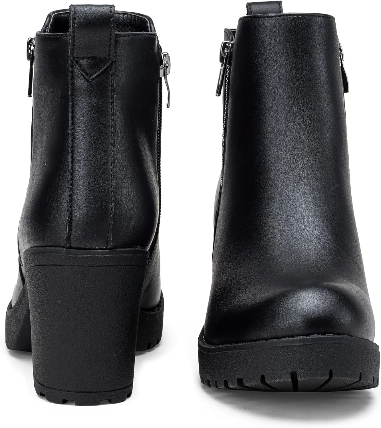 Vepose Women’s Ankle Chunky Heeled Boots Platform Chelsea Retro Short 999 Booties with Zipper