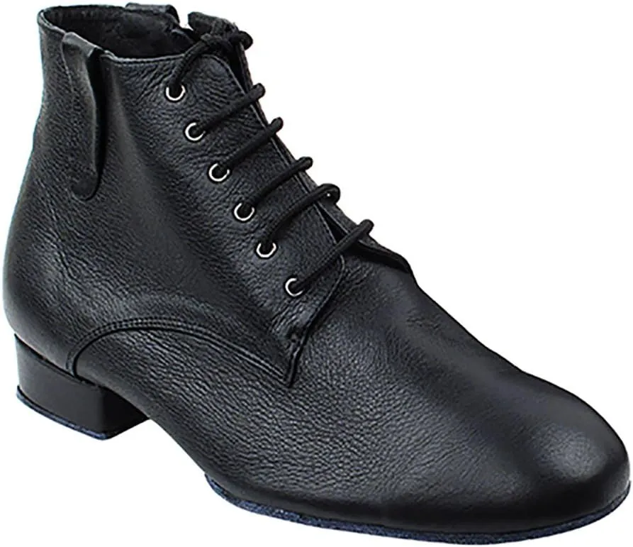 Very Fine Dance Shoes - Mens Dance Boots - Ballroom Latin Tango Salsa Dance Shoes for Men - RCCL9001-1-inch Heel - Black Leather - 13
