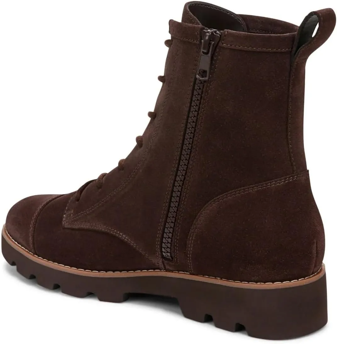 Vionic Women's Walking Boots Lani II Zipper Closure- Comfortable Supportive Walking Booties with Built-in Arch Support, Helps Heel Pain