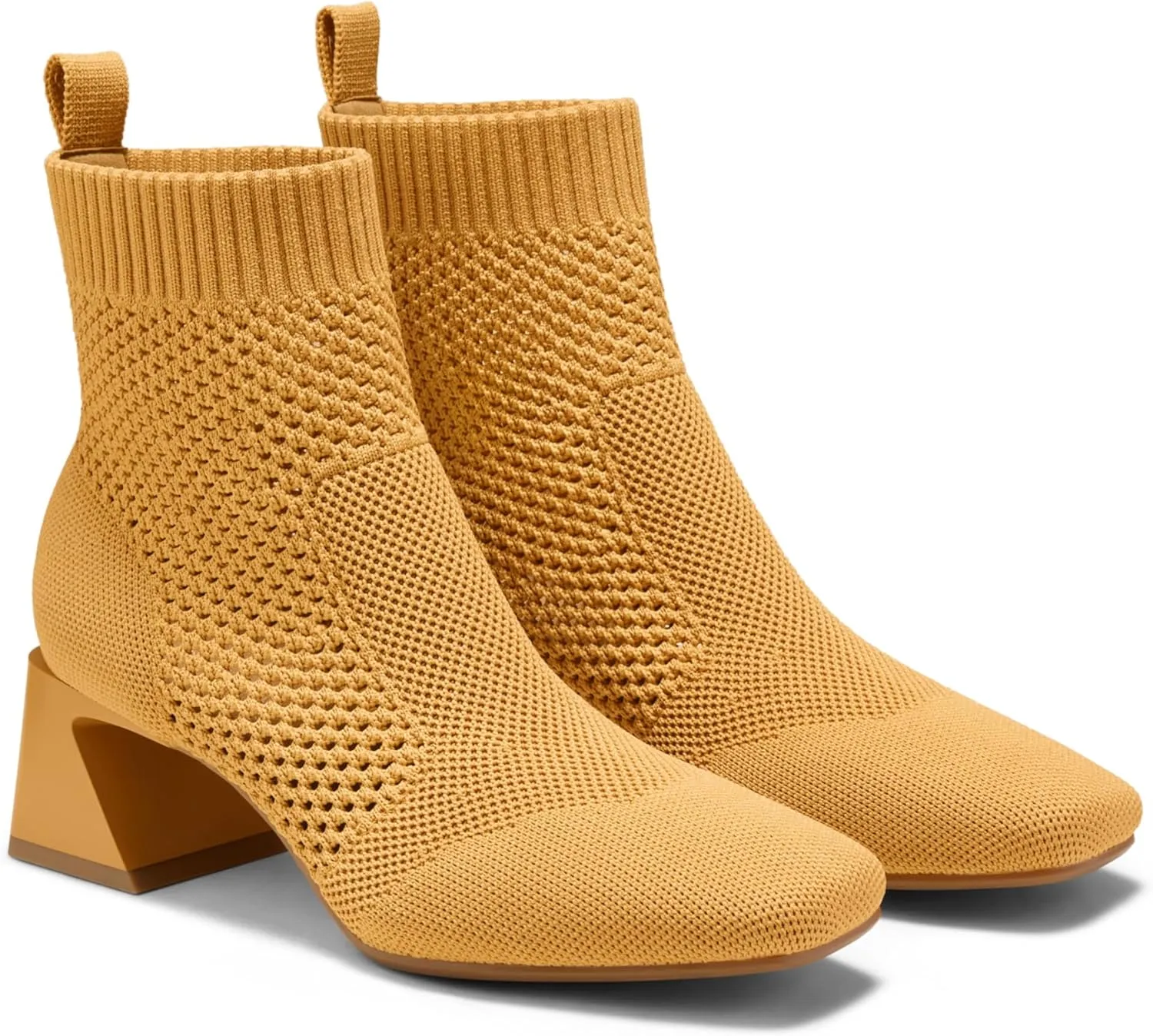 VIVAIA Melissa Women's Ankle Boots Slip on 1.77'' Chunky Block Mid Heel Booties Pointed Toe Retro-inspired Design