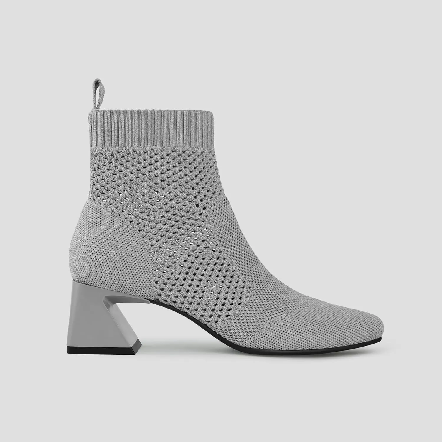 VIVAIA Melissa Women's Ankle Boots Slip on 1.77'' Chunky Block Mid Heel Booties Pointed Toe Retro-inspired Design