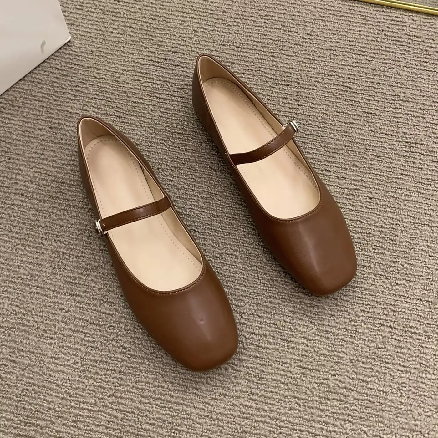 WENJIAZHIZHI Women's Round Toe Mary Janes Cute Bow Ballet Flats Elegant Low-Heel Girls Dress Shoes Wedding Slip-ons