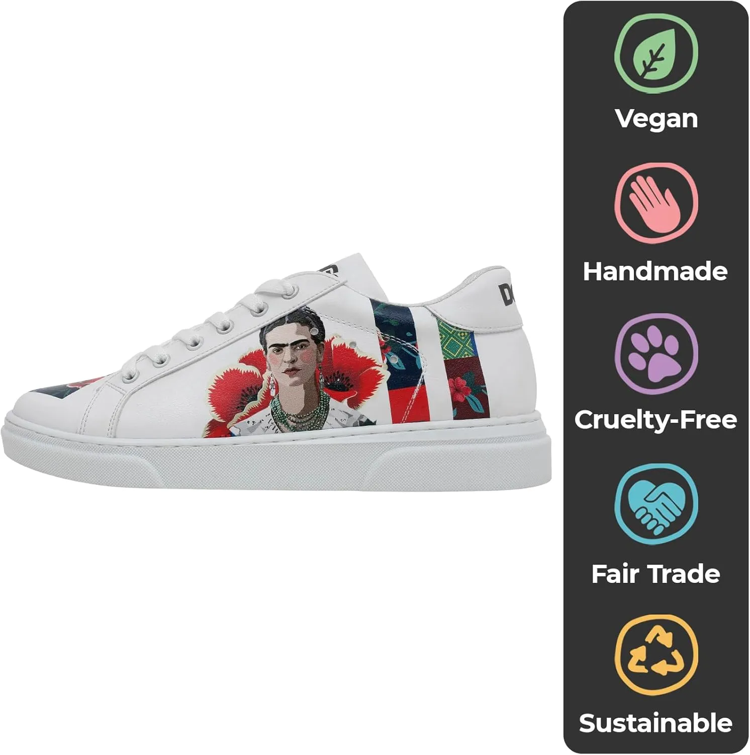White Sneakers for Women - Handmade Women's Fashion Sneakers, Vegan Leather and Unique Design, Comfortable Shoes for Women, Ace Sneakers
