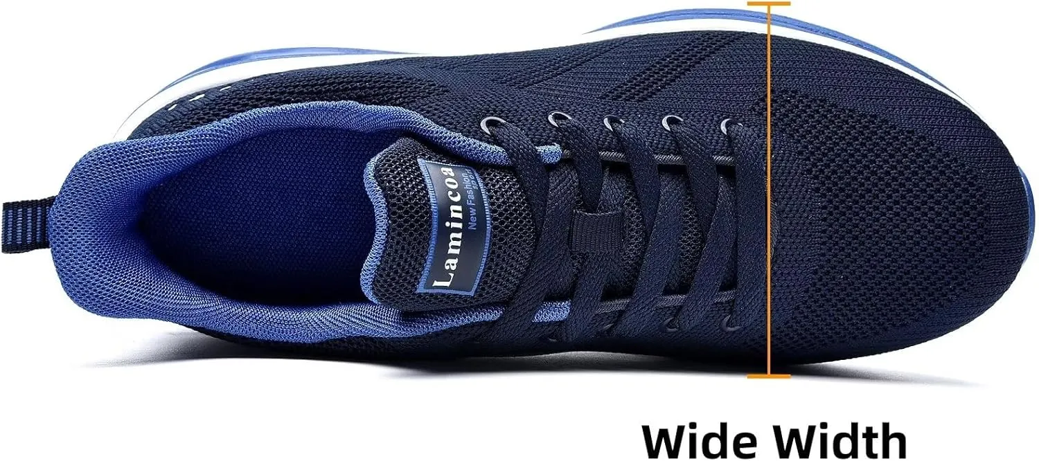 Wide Width Womens Sneakers Air Cushion Running Shoes Walking Tennis Shoes for Women