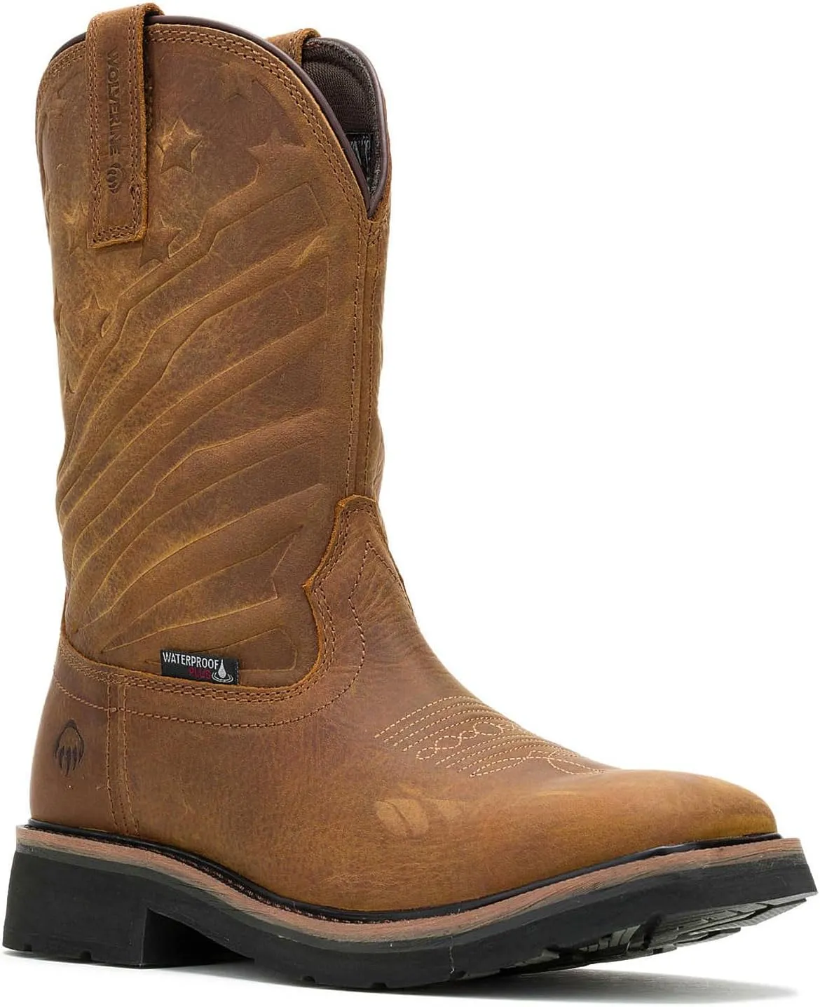 Wolverine Men's Rancher Flag Steel Toe Wellington Construction Boot