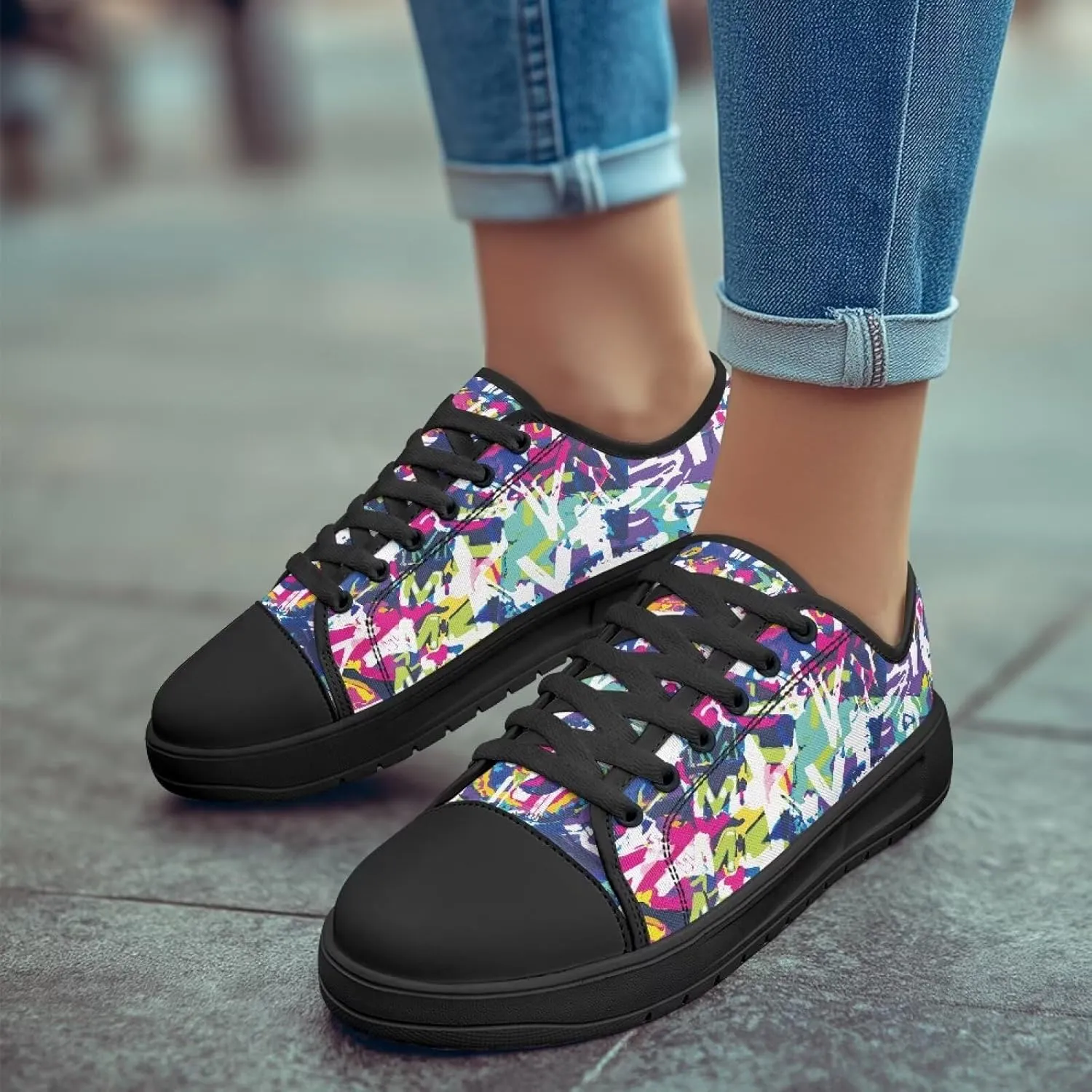 Women Dress Canvas Shoes Comfortable Fashion Sneakers Breathable Walking Shoe Gym Tennis Casual Chunky Sneaker Outdoor