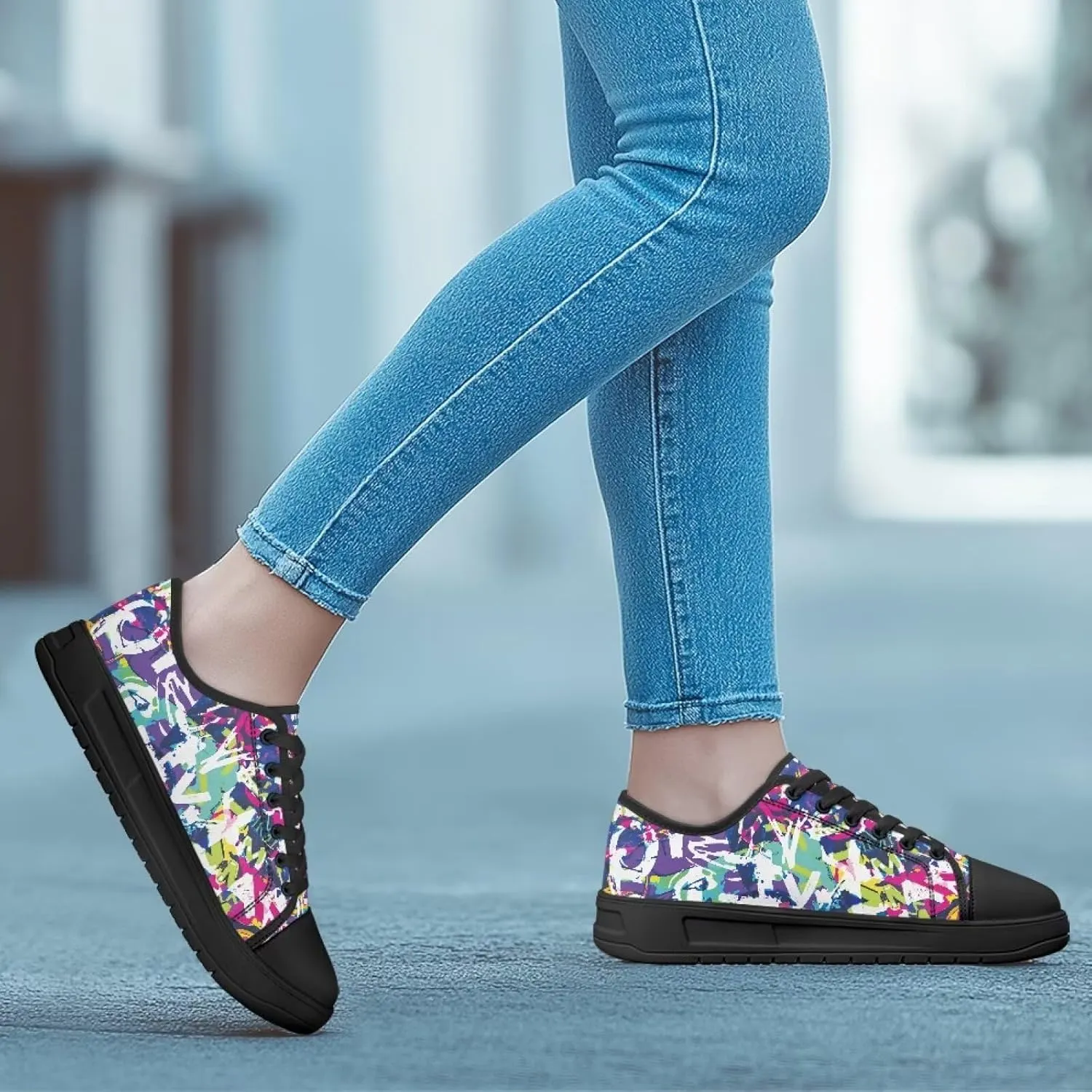 Women Dress Canvas Shoes Comfortable Fashion Sneakers Breathable Walking Shoe Gym Tennis Casual Chunky Sneaker Outdoor
