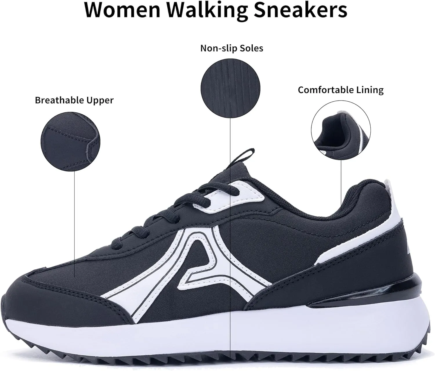 Women Sneakers Walking Casual Sneakers Comfortable Fashion Tennis Running Shoes US