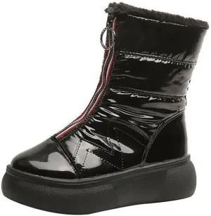 Womens Boots Winter Snow Boots Plush Fur Women Boots Flat Heels Fashion Warm Boots Womens Designer Boots Ankle Zipper Platform Shoes