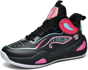 Womens Breathable Mesh Lace Up Basketball Shoes Fashion Lightweight Non-Slip Running Sneakers Soft Sole Athletic Tennis Casual Walking Sport Shoes