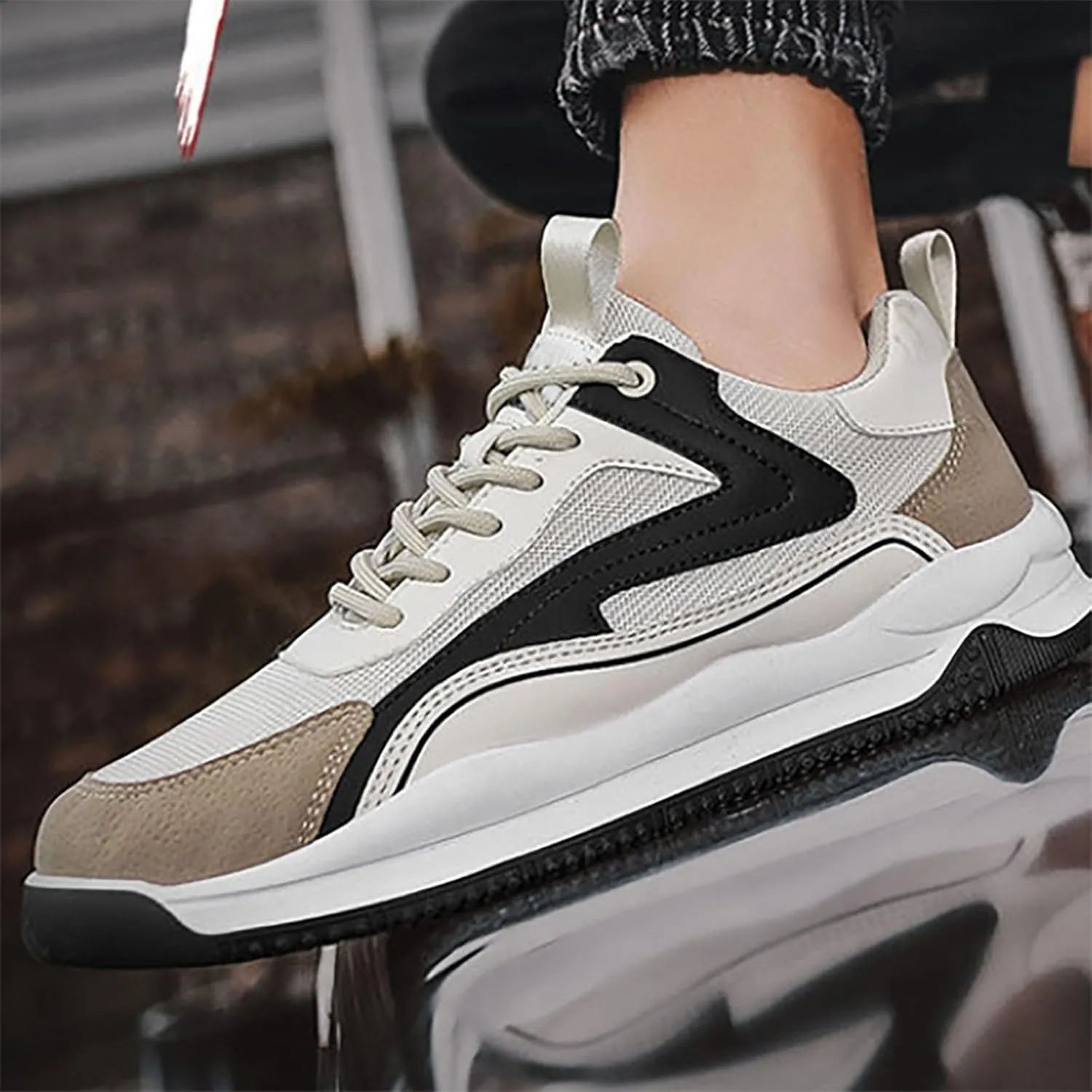 Womens Casual Shoes Mesh Lightweight Walking Shoes Lace Up Running Shoes White Slip On Sneakers for Women