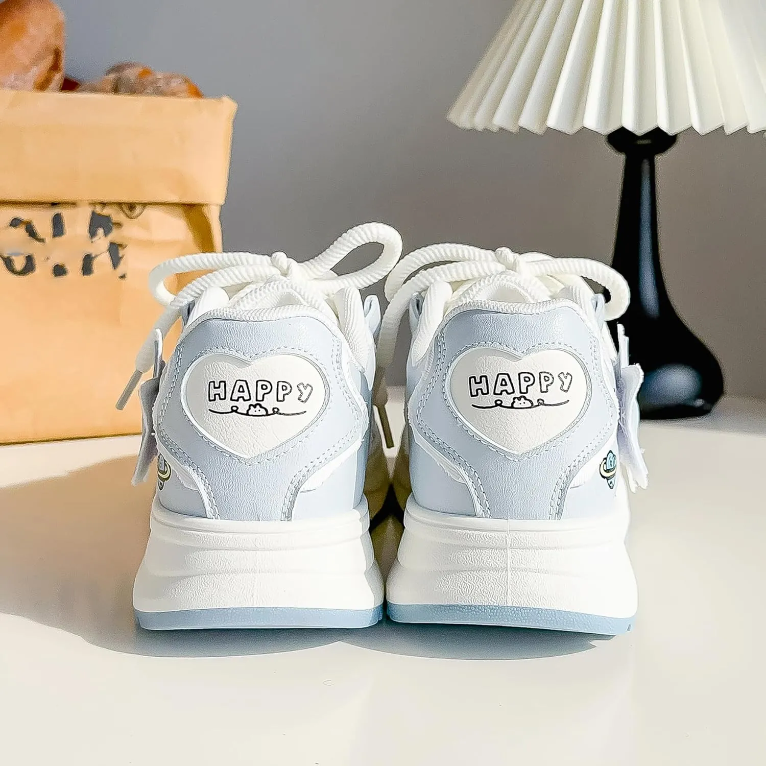 Women's Fashion Platform Sneakers Y2K Star Shoes Breathable Mesh Pink Sneakers Cute Walking Shoes