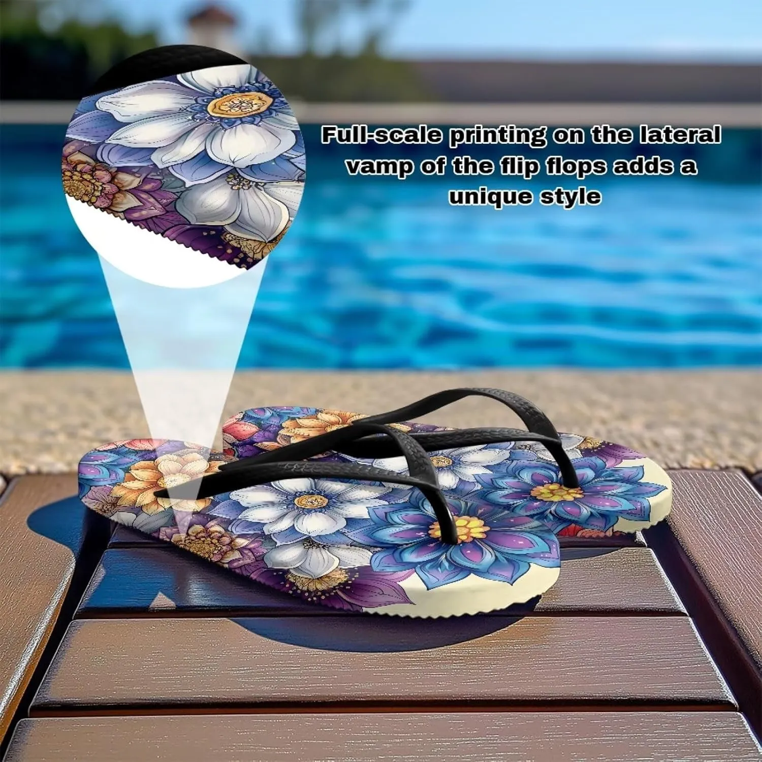 Women’s Flip Flop Summer Slippers Anti Slip Lightweight Soft Summer Slippers Beach Pool Bathroom Flat Slide Shoes